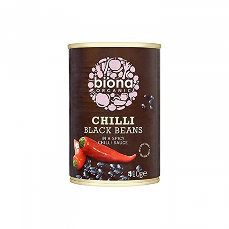 Legume conservate - Fasole Neagra In Sos Chilli Bio 410G