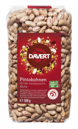 Alimente - Fasole pinto bio 500g, Faitrade, DAVERT                                                             