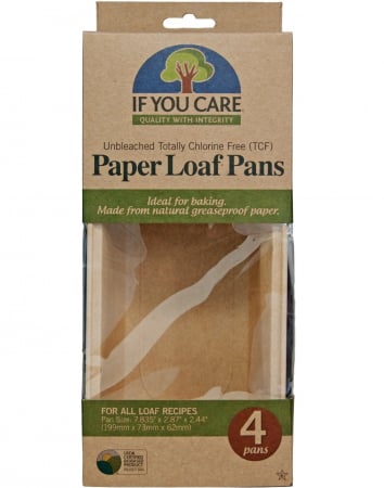 Accesorii bucatarie - Forme de copt pentru chec, din hartie nealbita, fara clor, 4 buc., If You Care                      