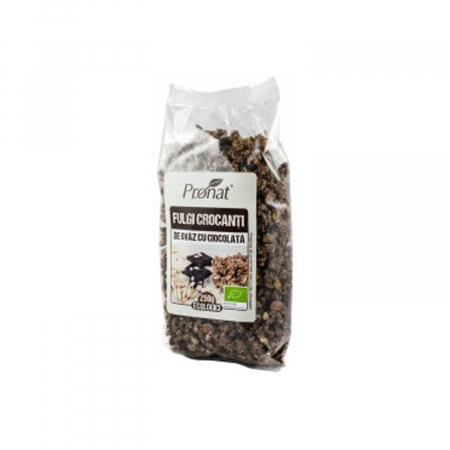 Mic dejun - Fulgi crocanti BIO de ovaz cu ciocolata 250g
