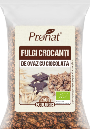 Mic dejun - Fulgi crocanti BIO de ovaz cu ciocolata 250g