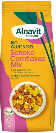 Alimente - Fulgi de porumb cu ciocolata fara gluten, bio, 300g Alnavit                                         