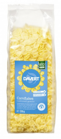 Alimente - Fulgi de porumb fara sare, zahar si gluten bio 250g DAVERT                                          