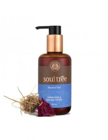 Sampon - Gel de dus ayurvedic cu trandafir si vetiver, 250ml - Soultree