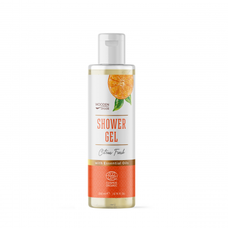 Gel de dus BIO - Gel de dus cu citronella, Citrus Fresh, bio, 200ml, Wooden Spoon