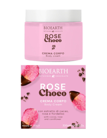 Spa & wellness - Cremă de corp Rose Choco, ciocolată și trandafir, Bioearth, 300ml