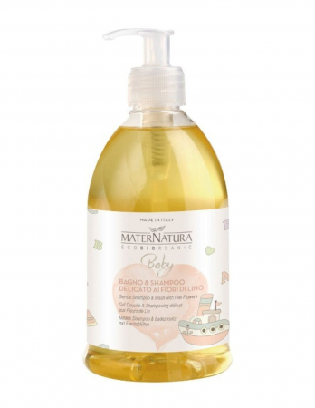 Sampon - Gel duș și șampon bebeluși și copii, 500ml - MaterNatura
