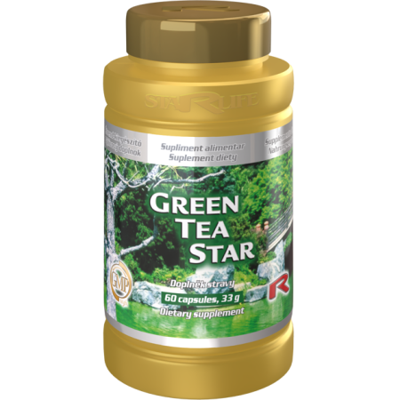 Capsule si tablete cu extracte naturale - Green Tea Star, Supliment antioxidant cu ceai verde pentru vitalitate