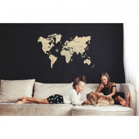 Harta lumii puzzle 3D de perete (XL) [4]