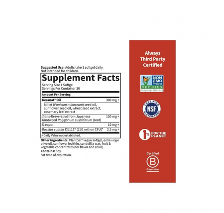 Herbals Menopause + Hair Growth, pentru menopauză și creșterea părului, 30 capsule moi [1]