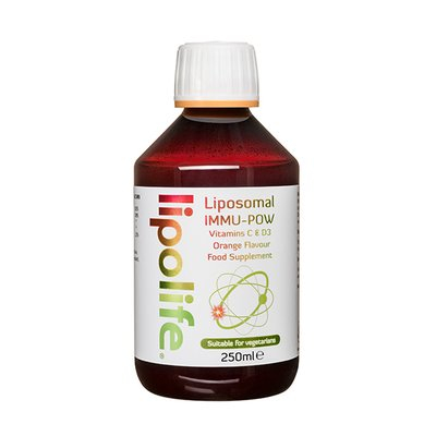  Suplimente pentru Imunitate - Lipolife IMMU-POW - Vitamina C si D3 lipozomala 250ml
