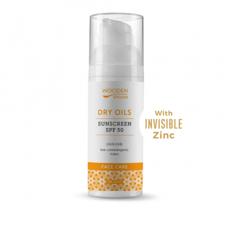Protectie solara - Lotiune protectie solara pentru fata, SPF 50, bio, 50ml, Wooden Spoon                               