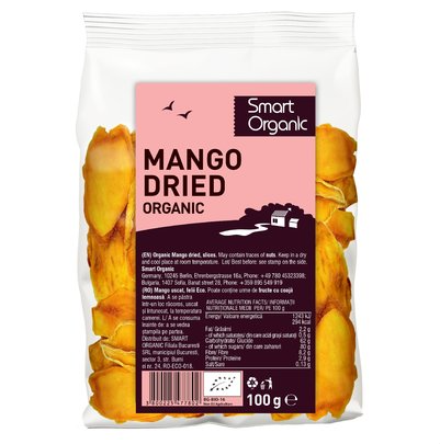 Fructe uscate - Mango uscat felii BIO,100g