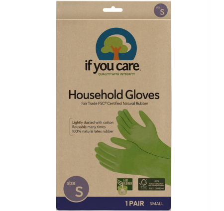 Accesorii bucatarie - Manusi din cauciuc natural, uz casnic, marimea S, If You Care                                       