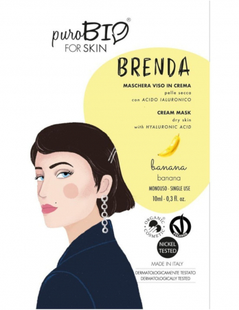 Masca de ten - Masca crema ten uscat BRENDA banane, 10ml - PuroBio