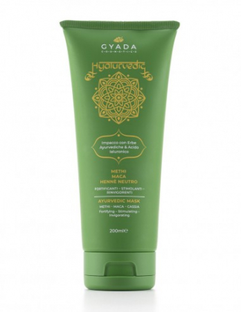 Tratamente Par - Mască de păr crema fortifiantă cu methi și acid hialuronic, 200ml – Hyalurvedic Gyada