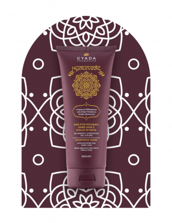 Mască de păr revitalizare culoare păr șaten, 200ml – Hyalurvedic Gyada [2]