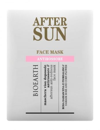 Masca de ten - Mască șervețel aftersun anti roșeață - Bioearth Sun