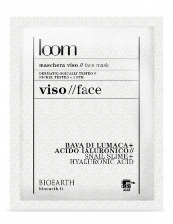 Masca de ten - Mască șervețel ten cu melc și acid hialuronic - Loom Bioearth