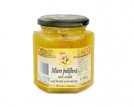 Alimente - Bio miere cruda nefiltrata poliflora 500g