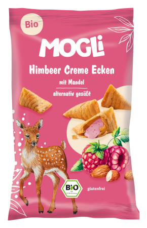 Copii & Mamici - Mini pernute crocante umplute cu crema de zmeura, 30g