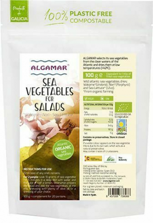 Alge marine - Mix alge marine pentru salata eco 100g Algamar
