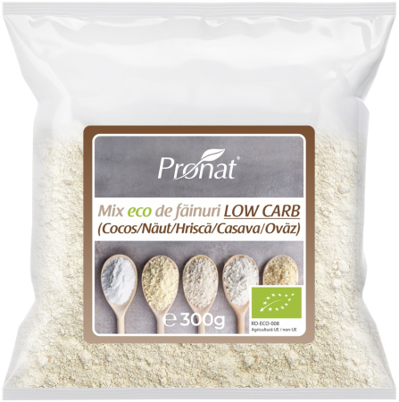 Faina, patiserie - Mix BIO de fainuri ï¿½ï¿½ï¿½Low carbï¿½ï¿½ï¿½, 300 g