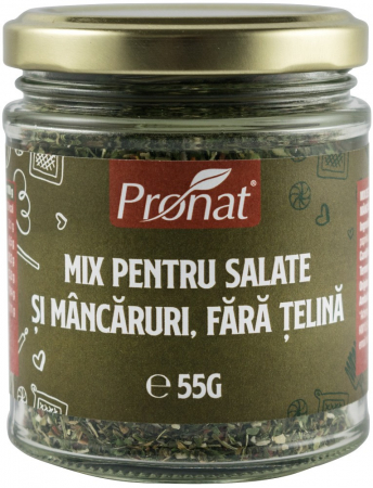 Condimente - MIX DE CONDIMENTE PENTRU SALATE ȘI MÂNCĂRURI, FĂRĂ ȚELINĂ, 55g