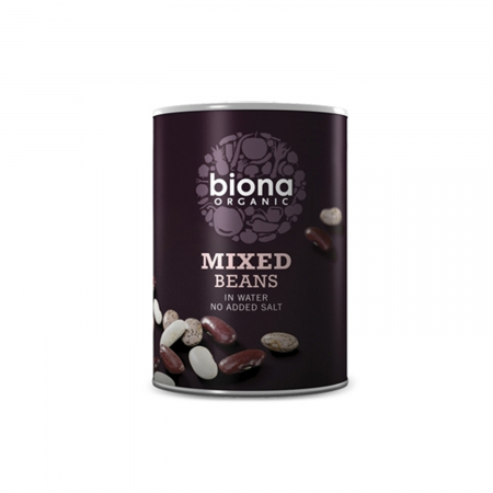 Legume conservate - Mix din 3 tipuri de fasole boabe BIO 400g Biona
