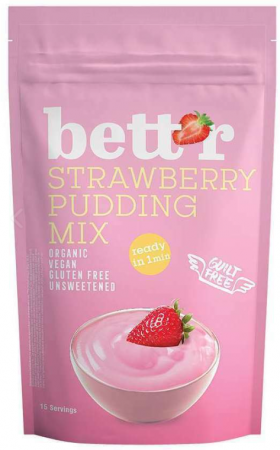 Gatit rapid - Mix pentru budincă cu căpșuni BIO, 150g