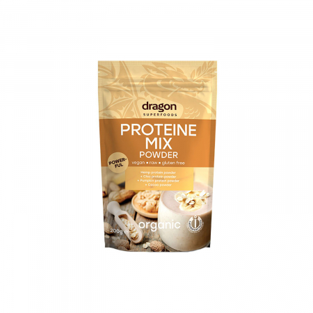 Proteine vegetale - Mix proteic raw BIO (canepa, chia, dovleac, cacao) 200g