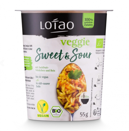 Gatit rapid - Orez cu jackfruit și sos dulce-acrisor instant, BIO, 55g