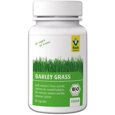 Capsule si tablete cu extracte naturale - Orz verde bio 300mg, 90 capsule vegane RAAB