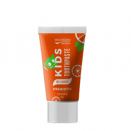 Periuțe și paste de dinti pentru copii - Pasta de dinti cu probiotice fara flour pentru copii, naturala, 50ml, Wooden Spoon                  