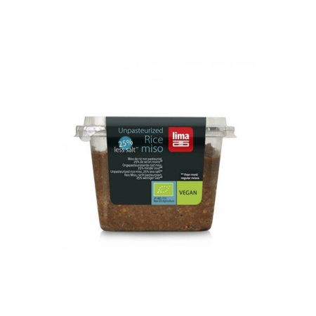 Sosuri - Pasta Miso de orez si soia nepasteurizata cu continut redus de sare eco 300g Lima