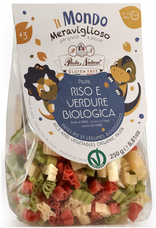 Alimente de baza - Paste de orez cu sfeclă și spanac pentru copii, fără gluten, Bio, 250g