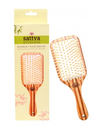Accesorii Machiaj - Perie de păr din bambus – Sattva Ayurveda