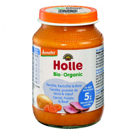 Hrana pentru bebelusi - Piure BIO de morcovi, cartofi si carne de vita 190g