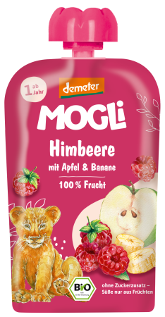 Copii & Mamici - Piure zmeură, mere și banane, 1 an+, 100g