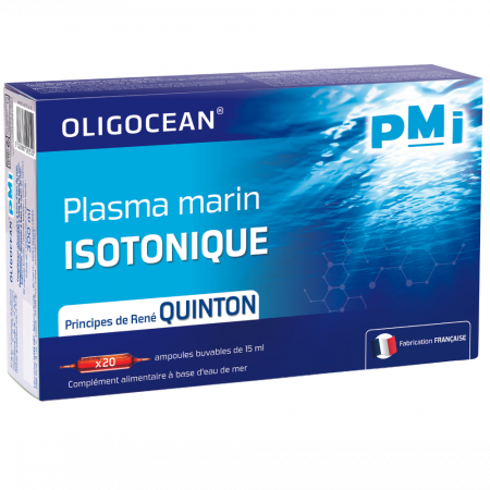 Remedii Naturale - Plasma marina Izotonic Oligocean – metoda Quinton, 20 fiole x 15ml, 300ml