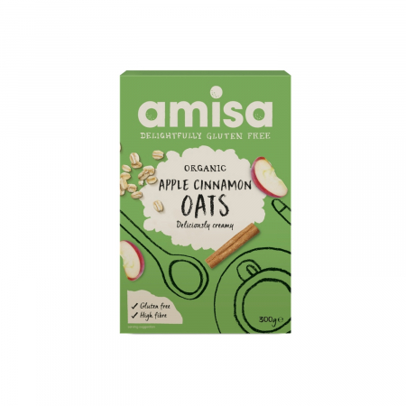 Alimente - Porridge din ovaz cu mar si scortisoara BIO, FARA GLUTEN 300g