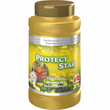 Remedii Naturale - PROTECT STAR, supliment alimentar pentru funcţionarea echilibrată a ficatului şi a stomacului, 60 tab