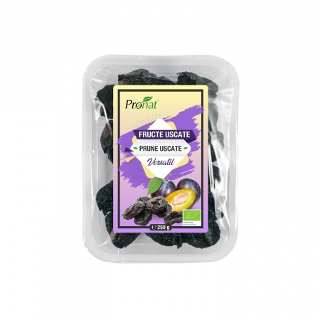 Fructe uscate - Prune BIO uscate, fara samburi, 250 g