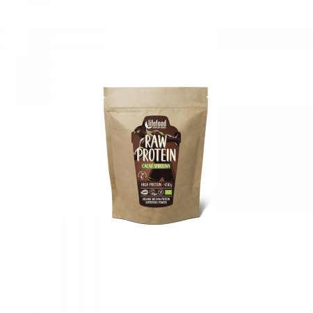 Proteine vegetale - Pudra Proteica Cacao Spirulina Superfood Raw Bio Fara Gluten 450G