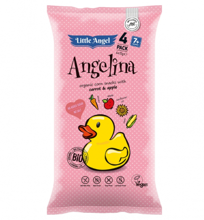 Gustari sarate si dulciuri - Pufuleți cu măr și morcov Angelina, BIO 4X15g