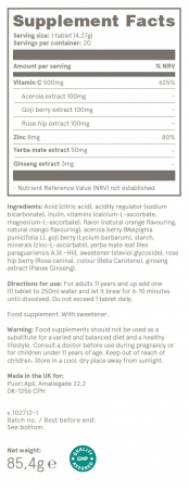 Puori C3 – Vitamina C 500mg – 20 Comprimate Efervescente [2]
