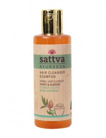 Ingrijire par - Șampon hidratant cu miere și migdale, 210ml - Sattva Ayurveda