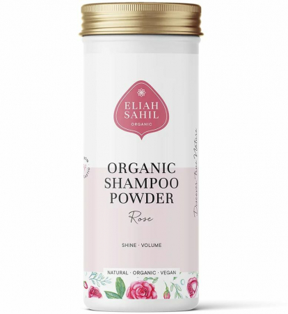 Cosmetice Zero Waste - Sampon pudra rose bio 100g Eliah Sahil                                                              