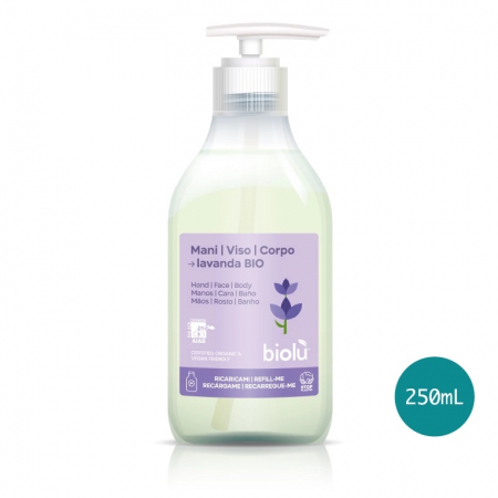 Gel de dus BIO - Sapun lichid cu lamaie si lavanda BIO 250ml, Biolu                                                  