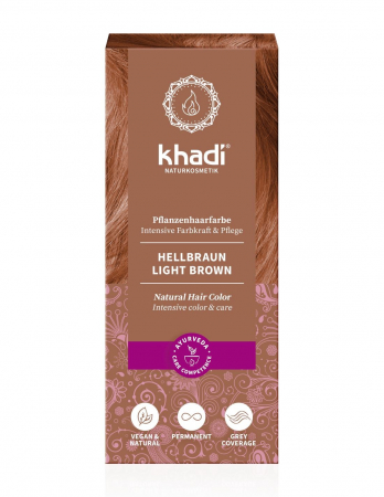 Vopsea de par - Saten Deschis Khadi - vopsea de par naturala